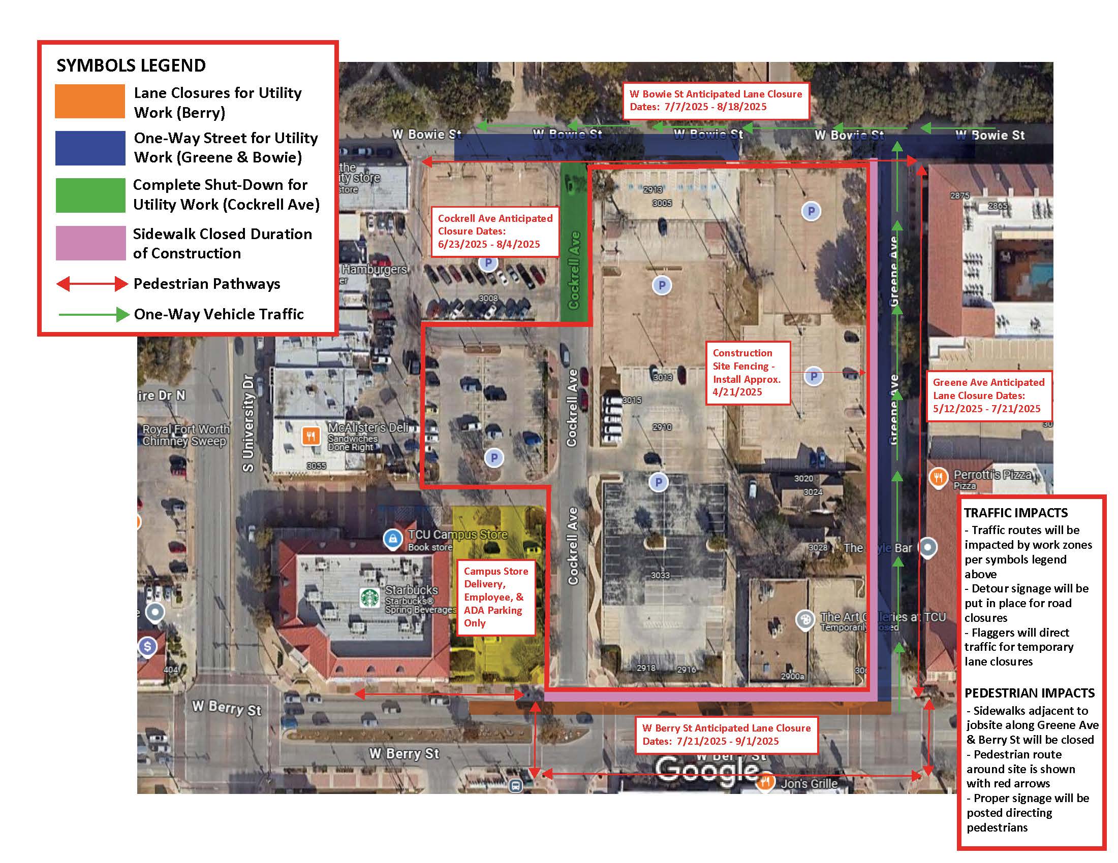 road closures map